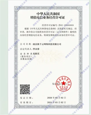 增值电信业务经营许可证